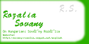 rozalia sovany business card